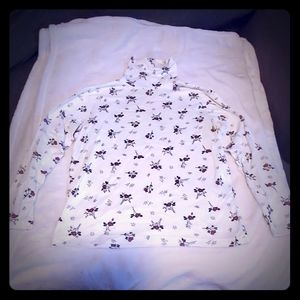 Long sleeve floral turtleneck